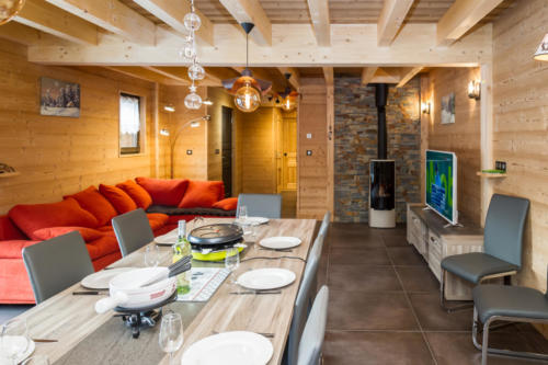 Salle à manger chalet bois