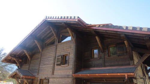 Chalet poteaux poutres