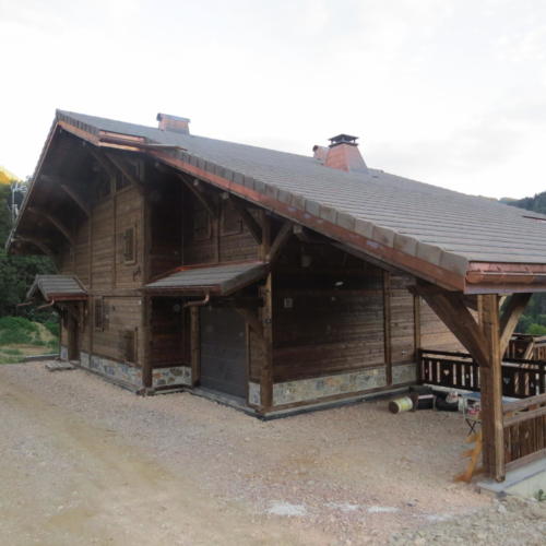 Chalet poteaux poutres