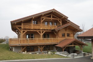 Chalet poteaux poutres