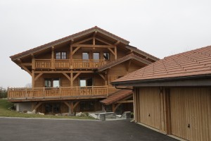 Chalet poteaux poutres