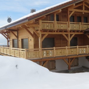 Chalet poteaux poutres