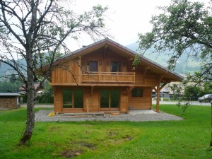 Chalet poteaux poutres