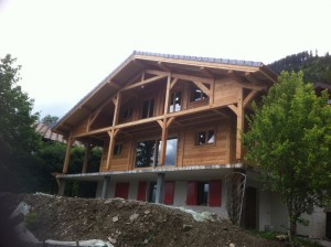 Chalet poteaux poutres