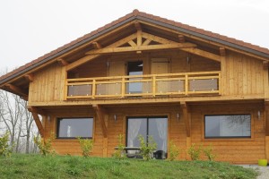 Chalet poteaux poutres