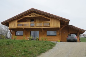 Chalet poteaux poutres