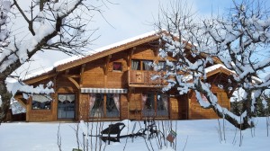 Chalet poteaux poutres