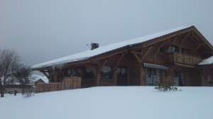 Chalet poteaux poutres