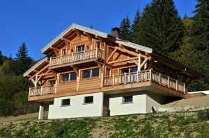 Chalet poteaux poutres