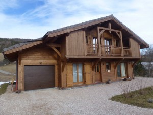 Chalet poteaux poutres