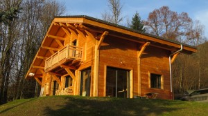 Chalet poteaux poutres