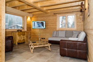 Intérieur chalet bois