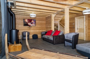 Intérieur chalet bois