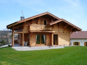 Chalet poteaux poutres