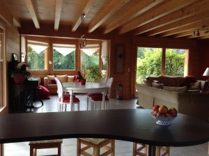 Intérieur chalet bois