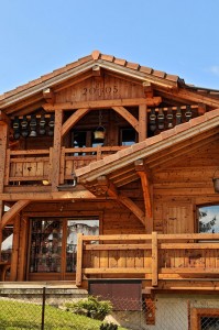 Chalet poteaux poutres