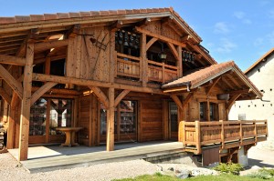 Chalet poteaux poutres