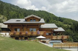 Chalet poteaux poutres