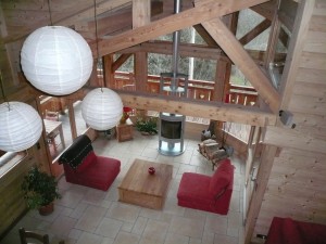 Intérieur chalet bois