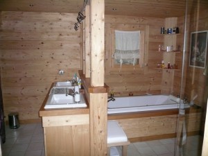 Salle de bain chalet bois