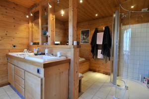 Salle de bain chalet bois