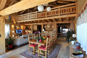 Intérieur chalet bois