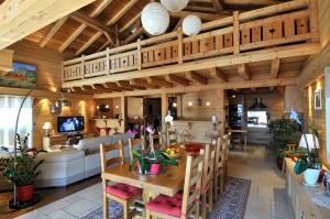 Intérieur chalet bois