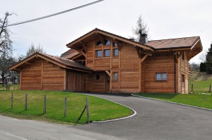 Chalet poteaux poutres