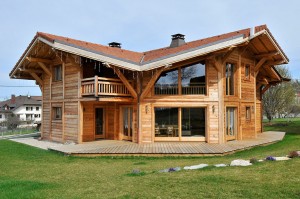 Chalet poteaux poutres