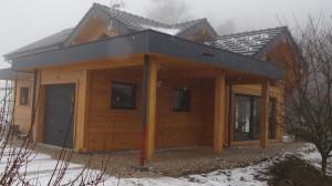 Chalet poteaux poutres