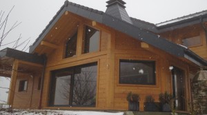 Chalet poteaux poutres