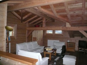 Intérieur chalet bois