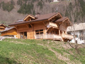 Chalet poteaux poutres